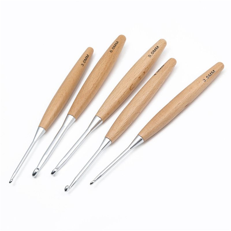 ABJI-Set di 40 Uncinetti in Le - Wooden Crochet Hooks Ergonomic Handle recensione e prezzo