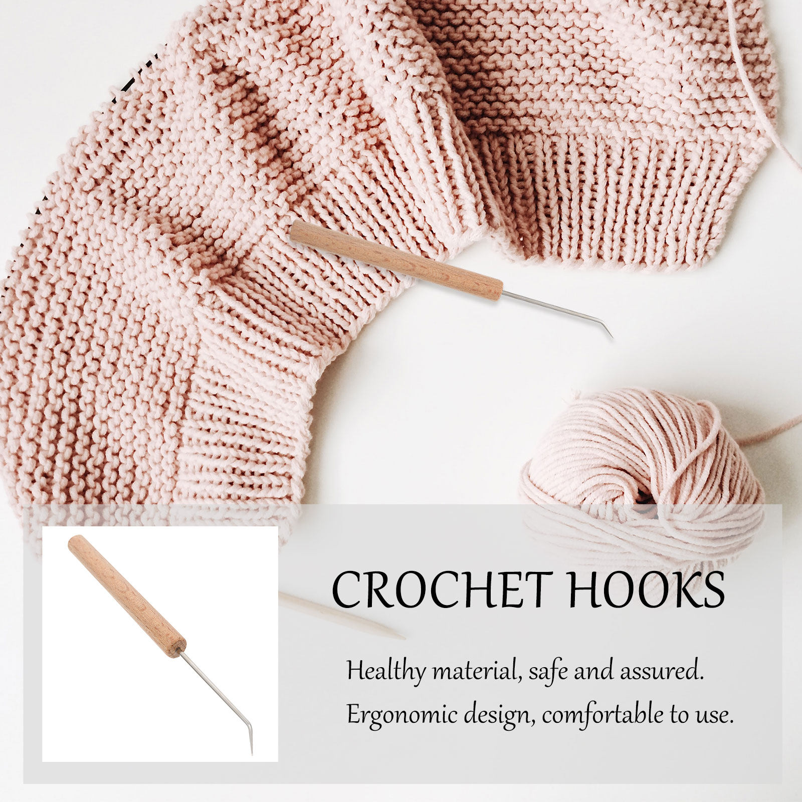 1 pezzo di uncinetto con manic - Wooden Crochet Hooks Ergonomic Handle recensione e prezzo